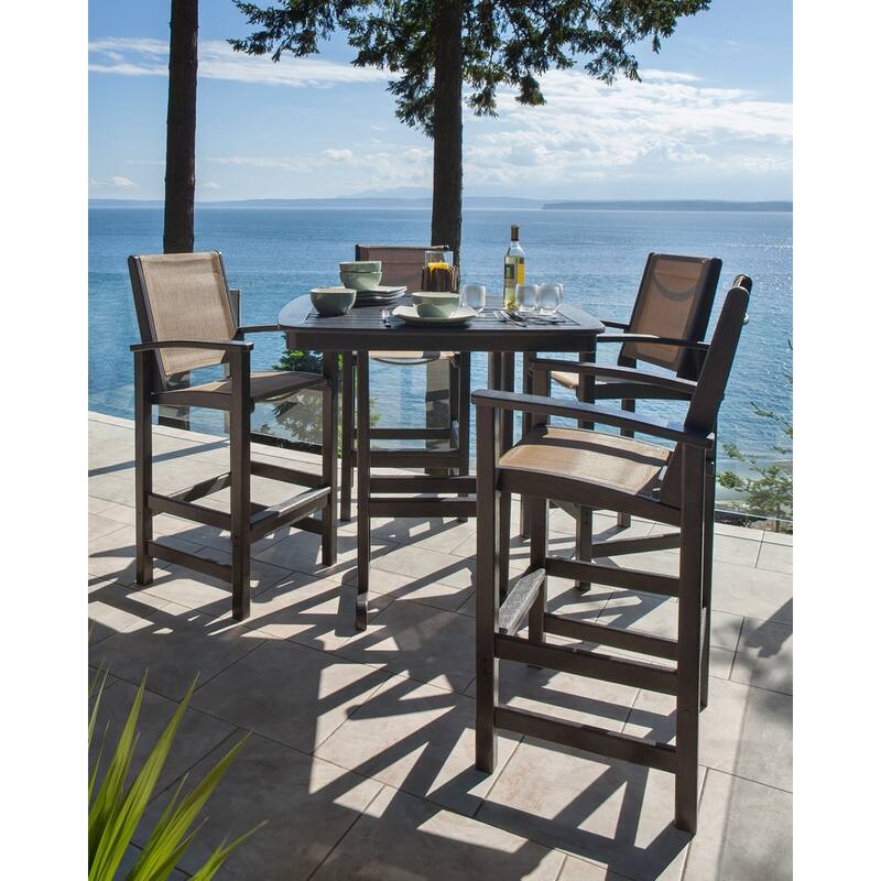 POLYWOOD Coastal 5-piece Outdoor Bar Set