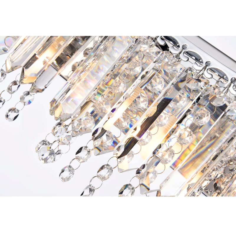 Evelyn 3-light Crystal Strand Wall Sconce in Chrome Finish