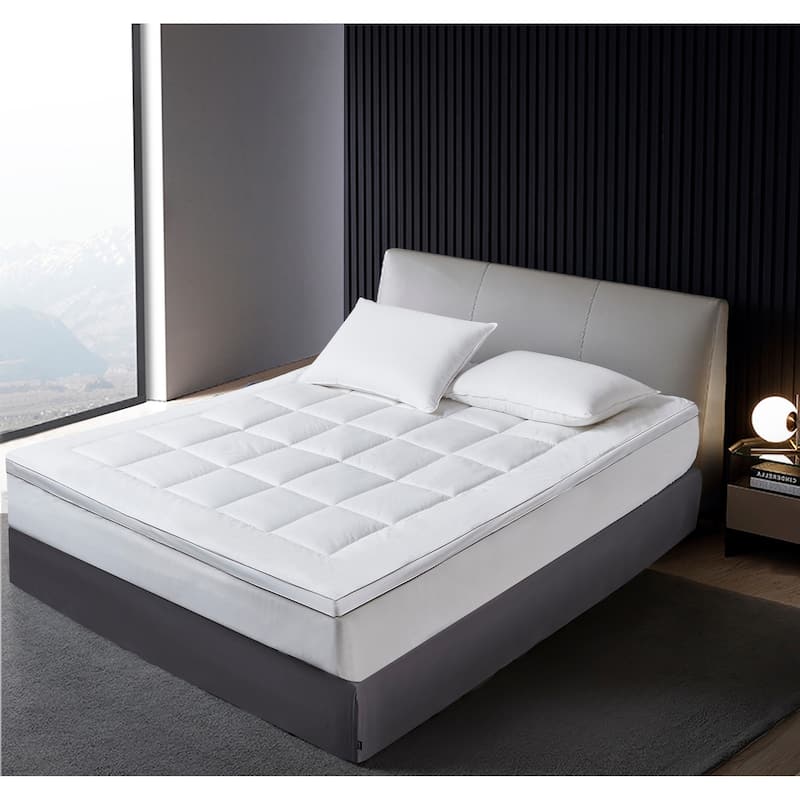 Down Alternative Fiber Bed Mattress Pad Topper