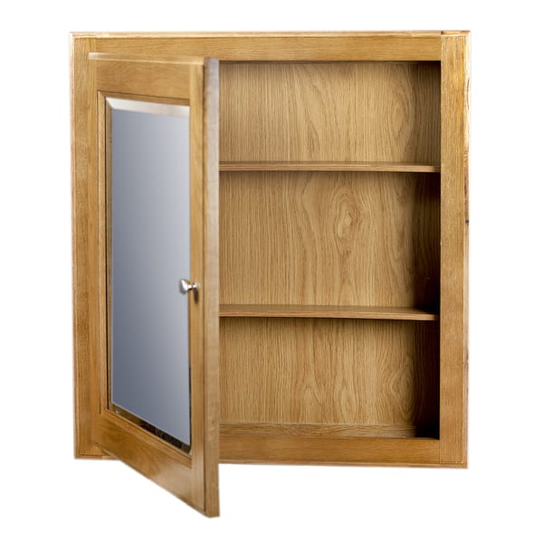Shop Wall Mounted Oak Medicine Cabinet With Mirror Overstock
