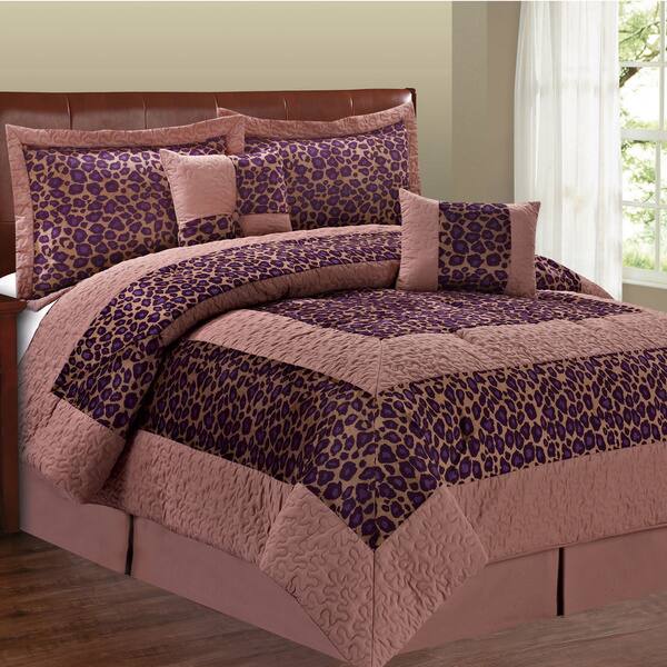 Shop Serenta Cheetah Design 6 Piece Comforter Set Free Shipping
