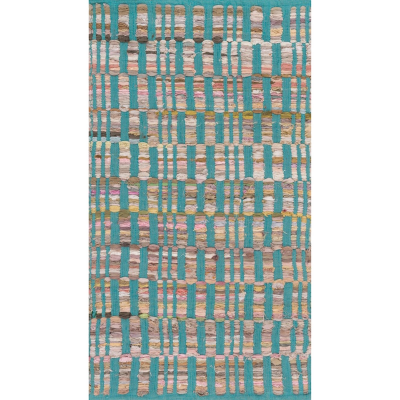 Alexander Home Flatweave Tabby Cotton Stripe Chindi Rug