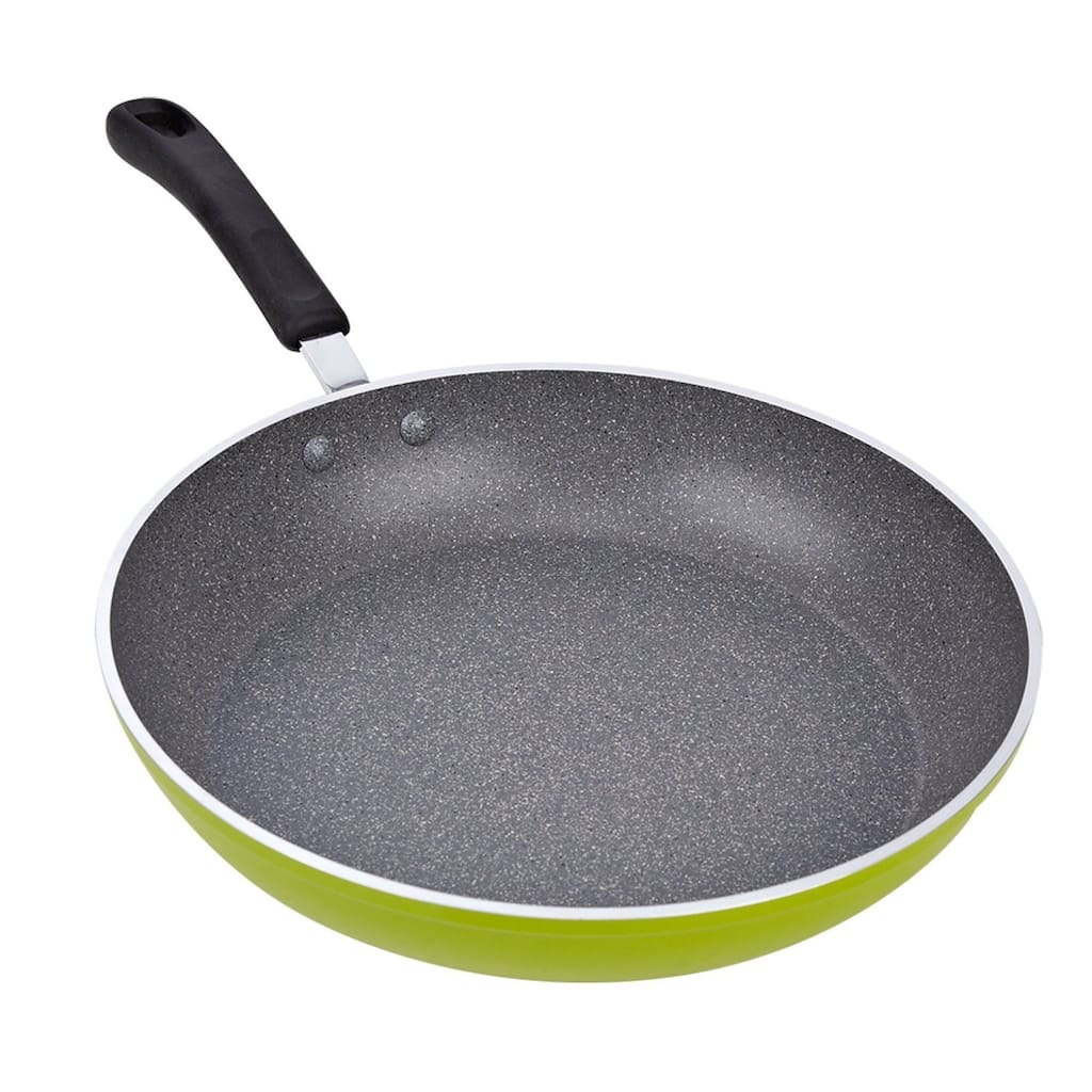 Cook N Home 12-Inch Nonstick Fry and Saute Pan, Green, Induction Compatible