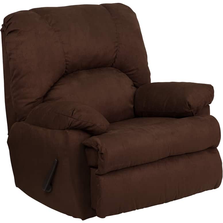 Contemporary Montana Microfiber Suede Rocker Recliner