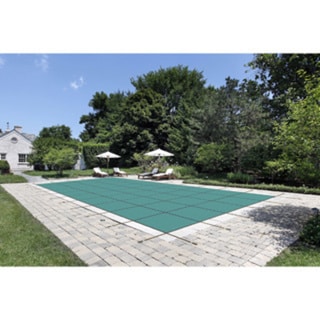 WATERWARDEN 'Made to Last' 20 x 40 ft. Mesh Pool Safety Cover with 4 x 8 ft. Center Step for 18 x 38 ft. Pools