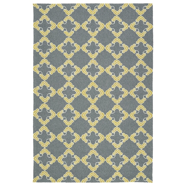 Handmade Indoor/ Outdoor Getaway Grey Trellis Rug - 2' x 3'