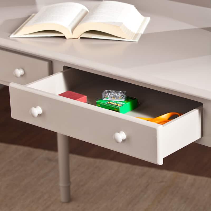 SEI Furniture Grisham Grey Traditional 2-drawer Writing Desk