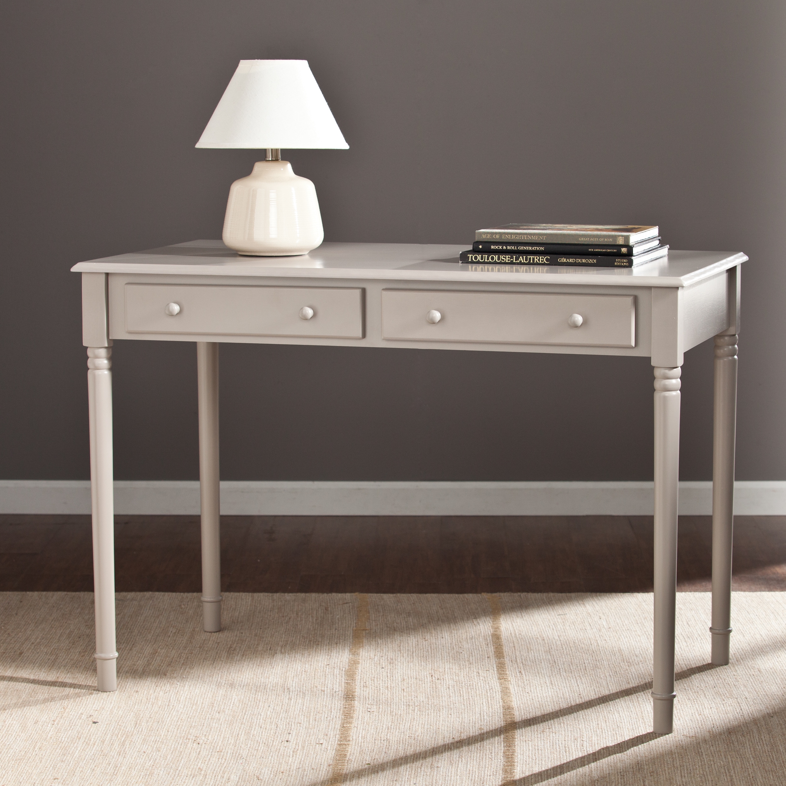 SEI Furniture Grisham Grey Traditional 2-drawer Writing Desk