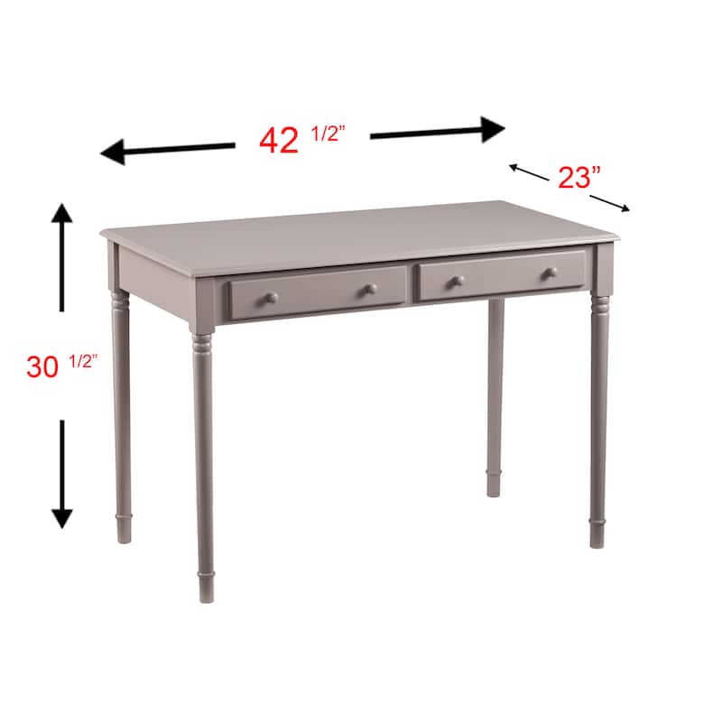 SEI Furniture Grisham Grey Traditional 2-drawer Writing Desk