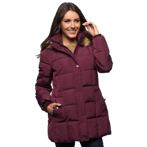 Shop Tommy Hilfiger Women's Faux Down Hooded Coat - Free Shipping On ...