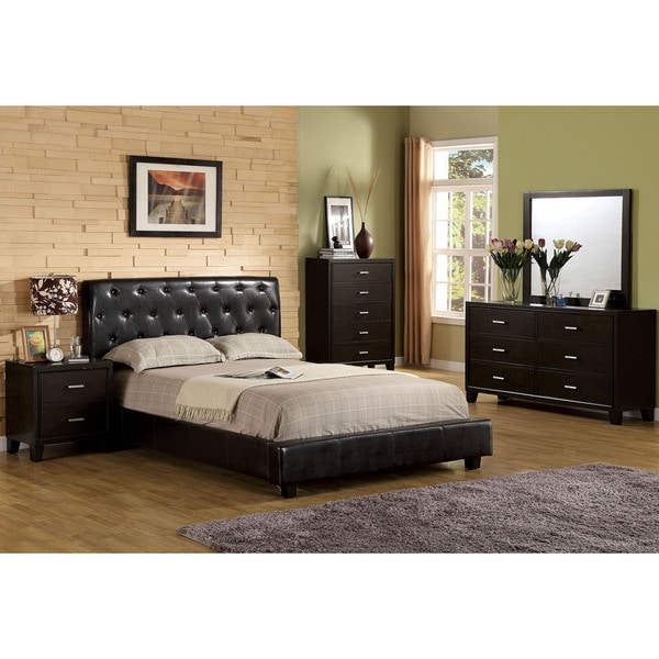 Furniture of America Pendezi Modern 4 piece Espresso Bedroom Set