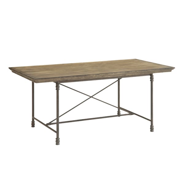 Christopher Knight Home Pine Wood and Iron Dining Table - Brown