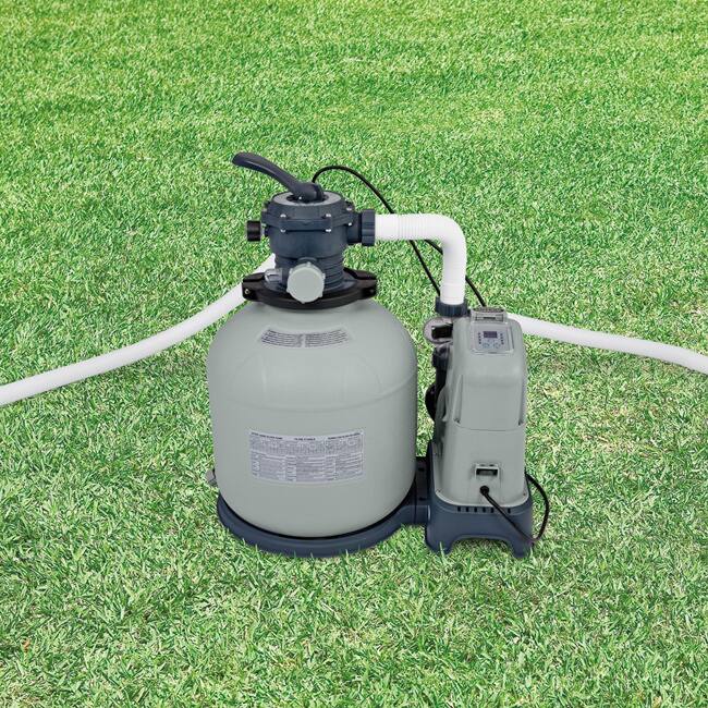 Intex Krystal Clear Sand Filter 15,000-gallon Pump and Saltwater System