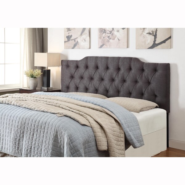 Charcoal King/California King Size Tufted Upholstered ...