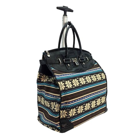 Aztec Rock Foldable Rolling Carry-on Tote Bag
