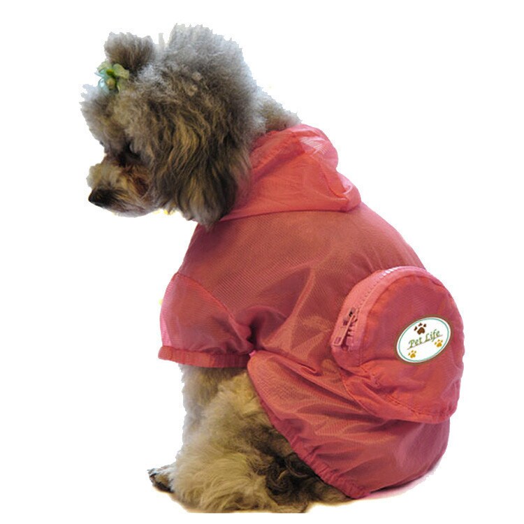 Doggydolly Raincoat for dogs Paw 4 legs brown