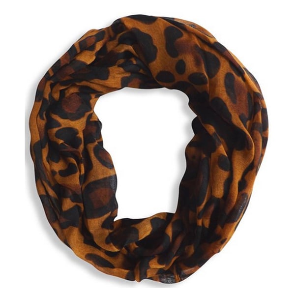 Shop Peach Couture Animal Print Infinity Scarf - Overstock ...