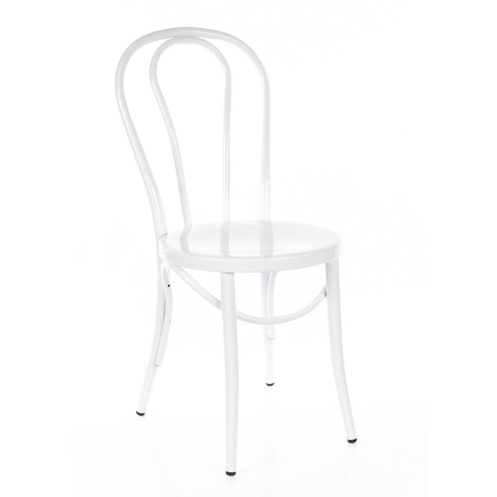 Belmont White Retro Bentwood Steel Dining Chair (Set of 2)