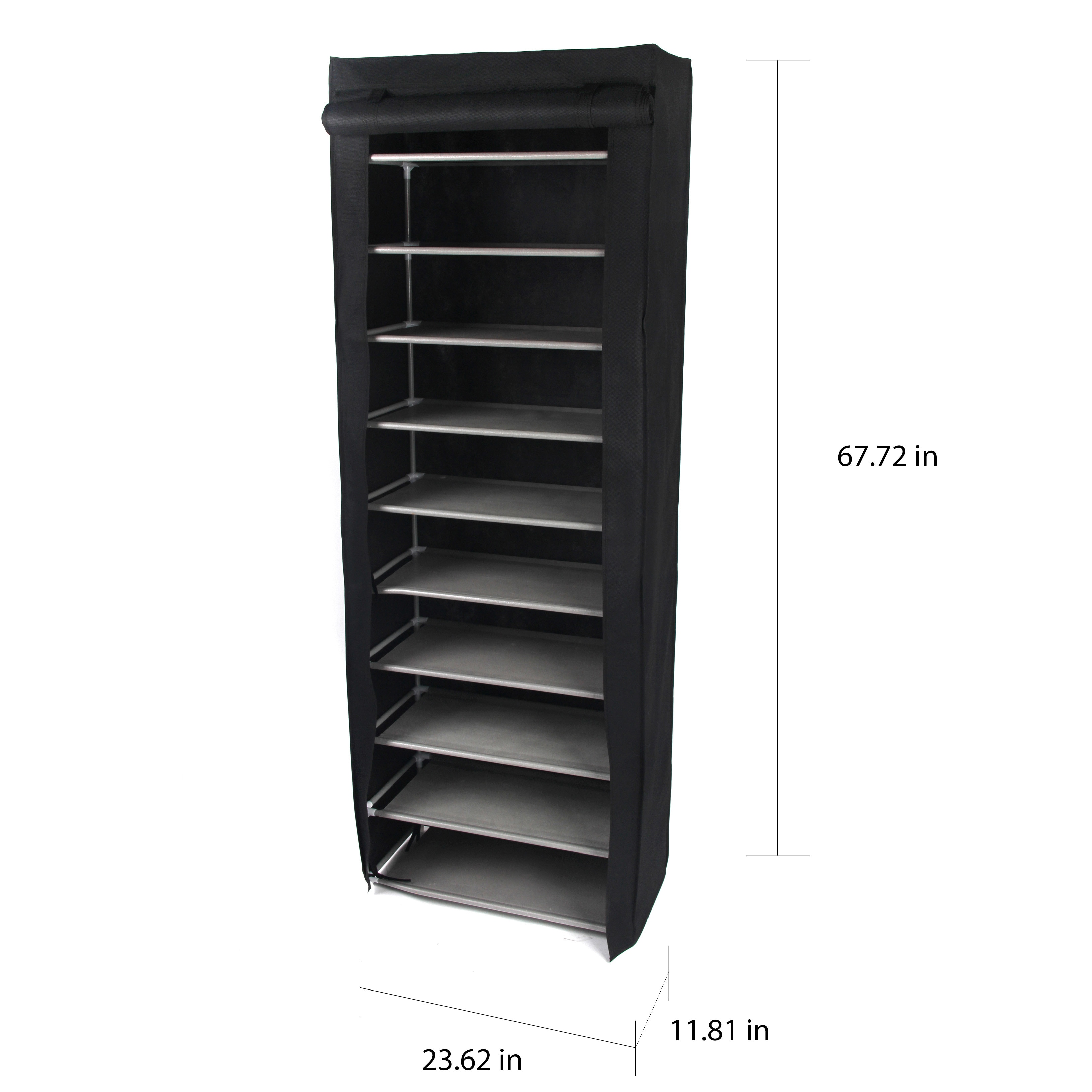 Shop Black Friday Deals On Black 10 Tier Shoe Rack Overstock 10092223