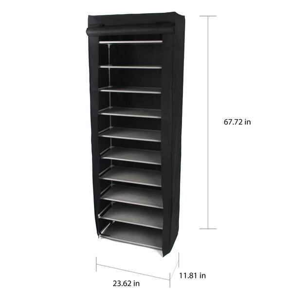 Shop Black Friday Deals On Black 10 Tier Shoe Rack Overstock 10092223