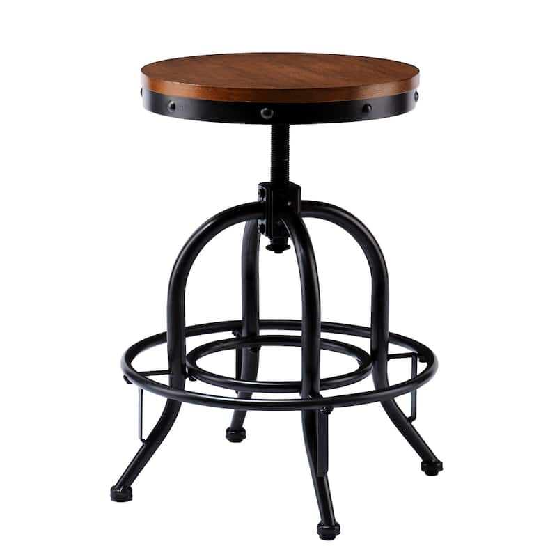 SEI Furniture Horstmann Industrial Metal Adjustable Swivel Stool