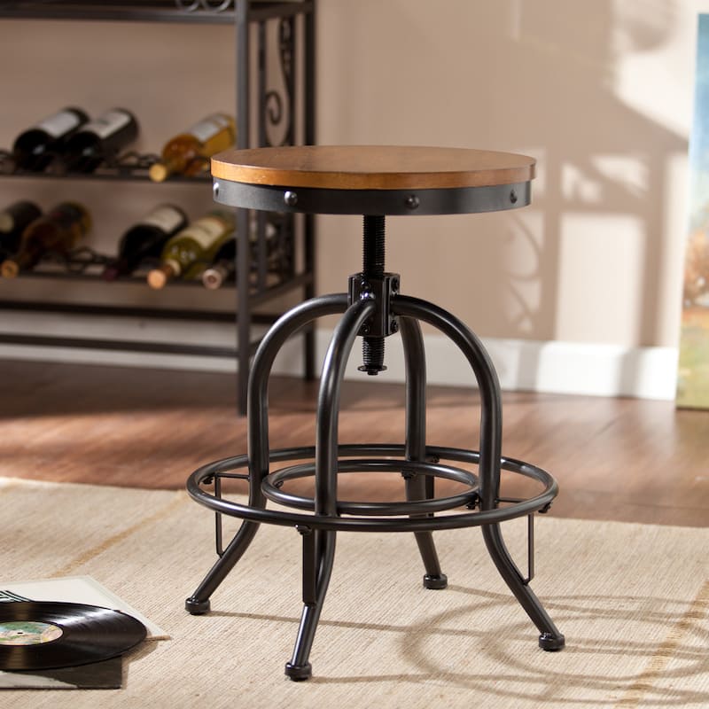 SEI Furniture Horstmann Industrial Metal Adjustable Swivel Stool