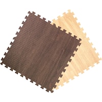 Get Rung Wood Grain Interlocking Foam Puzzle Tile Floor Mats