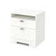 preview thumbnail 18 of 17, South Shore Reevo Nightstand with Cord Catcher White