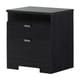 preview thumbnail 1 of 17, South Shore Reevo Nightstand with Cord Catcher Black
