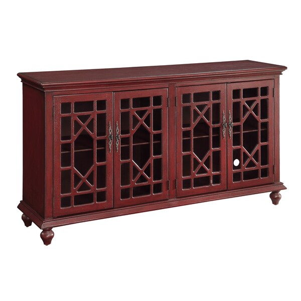 Christopher Knight Home Texture Red Four-door Media Credenza