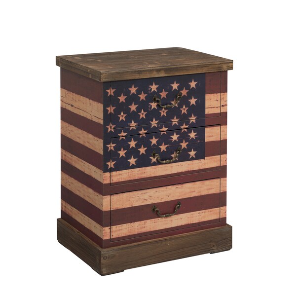 Christopher Knight Home Rustic Flag Three-drawer Chest
