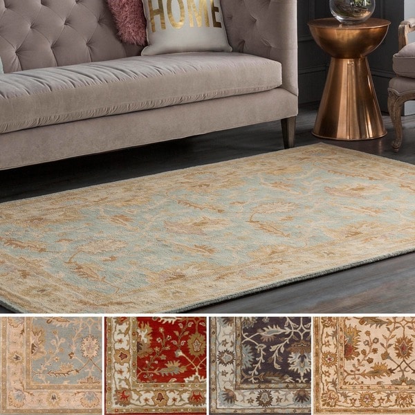 Hand-tufted Telford Floral Wool Area Rug
