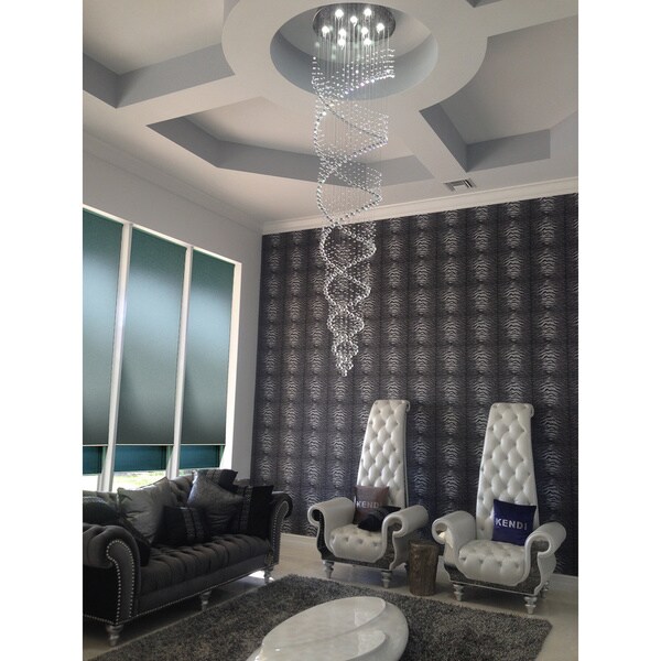 celestina crystal suspension spiral chandelier