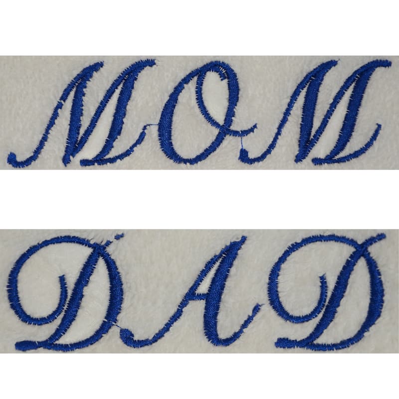 Authentic Hotel and Spa 2-piece 'Mom and Dad' Monogrammed Turkish Cotton Hand Towels