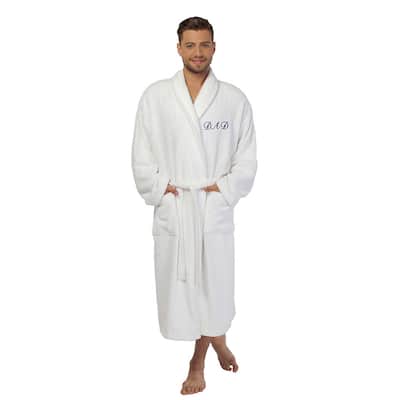 Authentic Hotel and Spa 'Dad' Monogrammed Terry Cloth Turkish Cotton Bath Robe