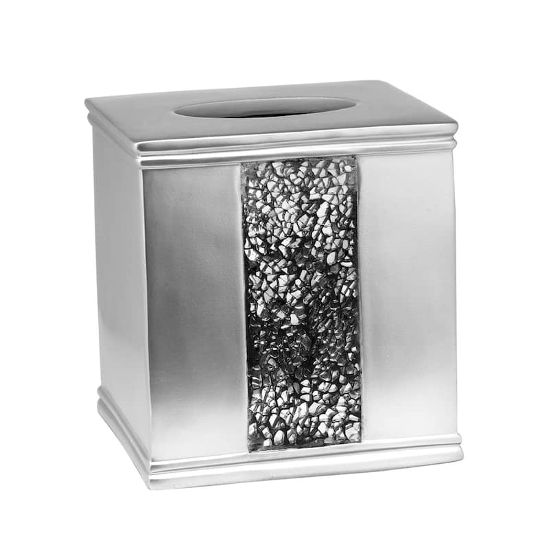 Luxury Bath Accessories - Silver Tissue Box