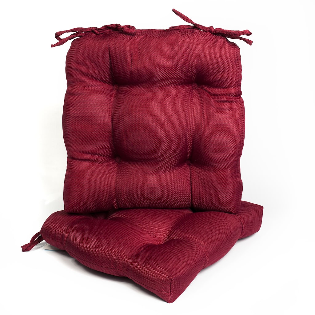 Tufted U-shaped Super Plush Tie Back Chair Cushion (Set of 2 or 4)