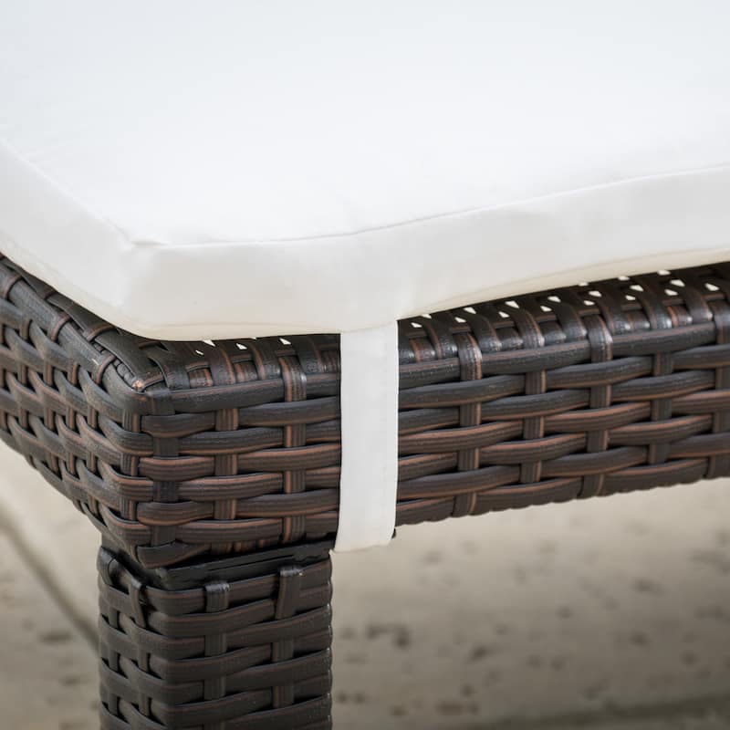 Jamaica Outdoor Chaise Lounge with Cushion (Set of 2) by Christopher Knight Home
