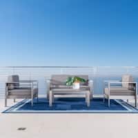 Cape Coral Outdoor 4 Seater Chat Set with Coffee Table by Christopher Knight Home