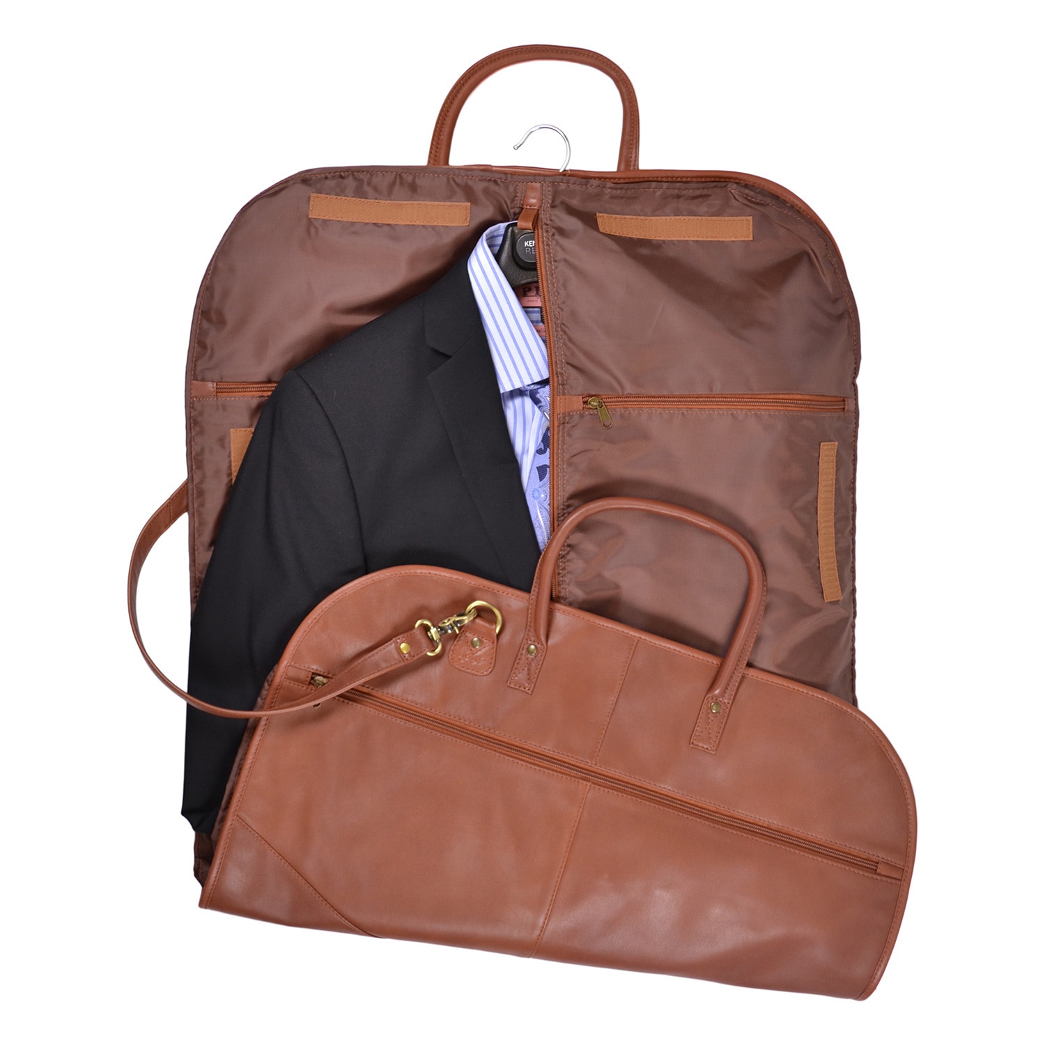 leather suit bags