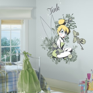 Roommates Vintage Tinker Bell Mega Peel and Stick Giant Wall Graphix