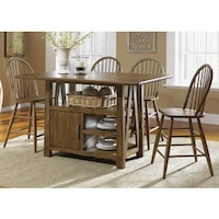 Shop Cabin Fever Bistro Brown Finish Center Island Table - Free ... Shop Cabin Fever Bistro Brown Finish Center Island Table - Free ...
