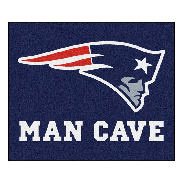 Fanmats Machine-Made New England Patriots Blue Nylon Man Cave Tailgater Mat (5' x 6')
