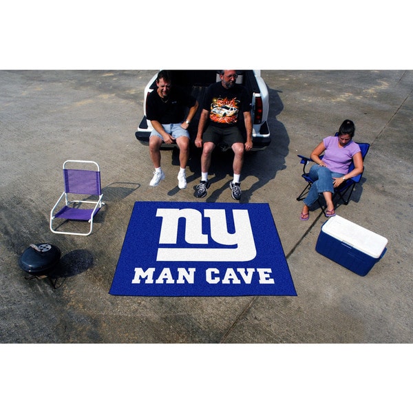 Fanmats Machine-Made New York Giants Blue Nylon Man Cave Tailgater Mat (5' x 6')