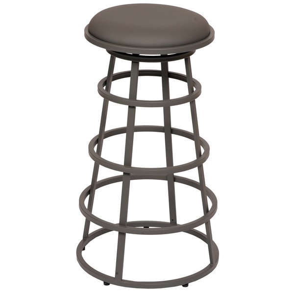 Armen Living Ringo 26 Inch Backless Grey Metal Barstool On Armen Living Ringo 26 Inch Backless Grey Metal Barstool
