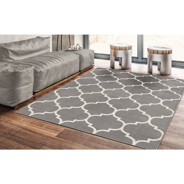 Ottomanson Royal Collection Contemporary Moroccan Trellis Design Area Rug - 8' x 10'