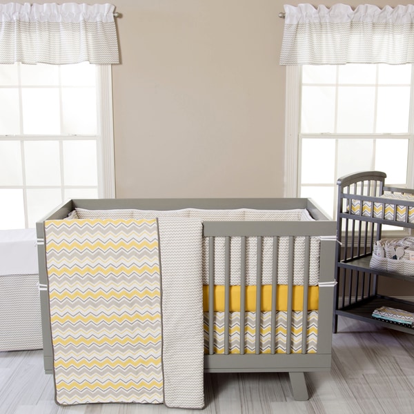 Trend Lab Buttercup Zigzag 3-piece Crib Bedding Set