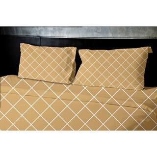 Navy Blue, Teal, Beige, Gold Geometric Print Twin Duvet Cover