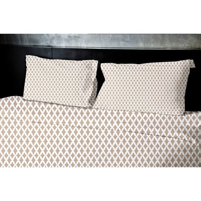 Blue, Teal, Sage, Purple, Taupe King Geometrics Printed King Duvet Cover