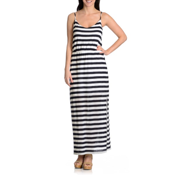 Shop Chelsea & Theodore Women's Striped Maxi Dress - Free Shipping On ...